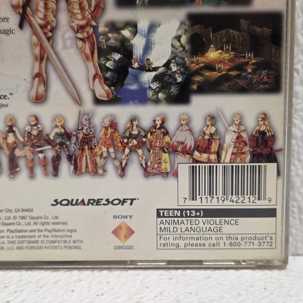 Final Fantasy Tactics PlayStation 1 PS1 Black Label (Playstation, 1998) Complete